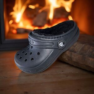Toddler/Infant Crocs CLASSIC LINED Black Crocband Clog Size C8